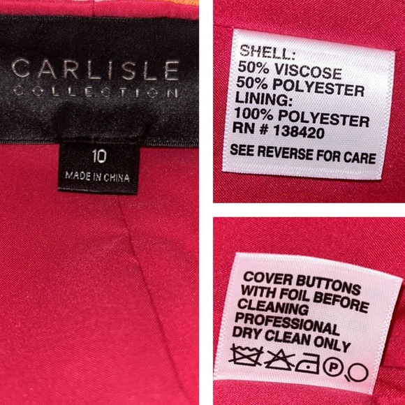 RARE Carlisle Collection Catalina Pink Jacquard Floral Jacket - 10 - Picture 15 of 16